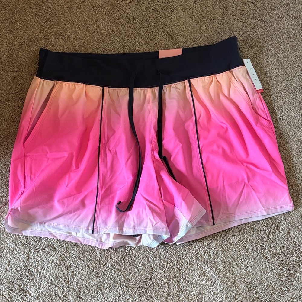 Livi Active Pink Gradient Athletic Shorts